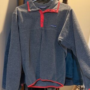 Patagonia Charcoal Fleece with Crimson Details